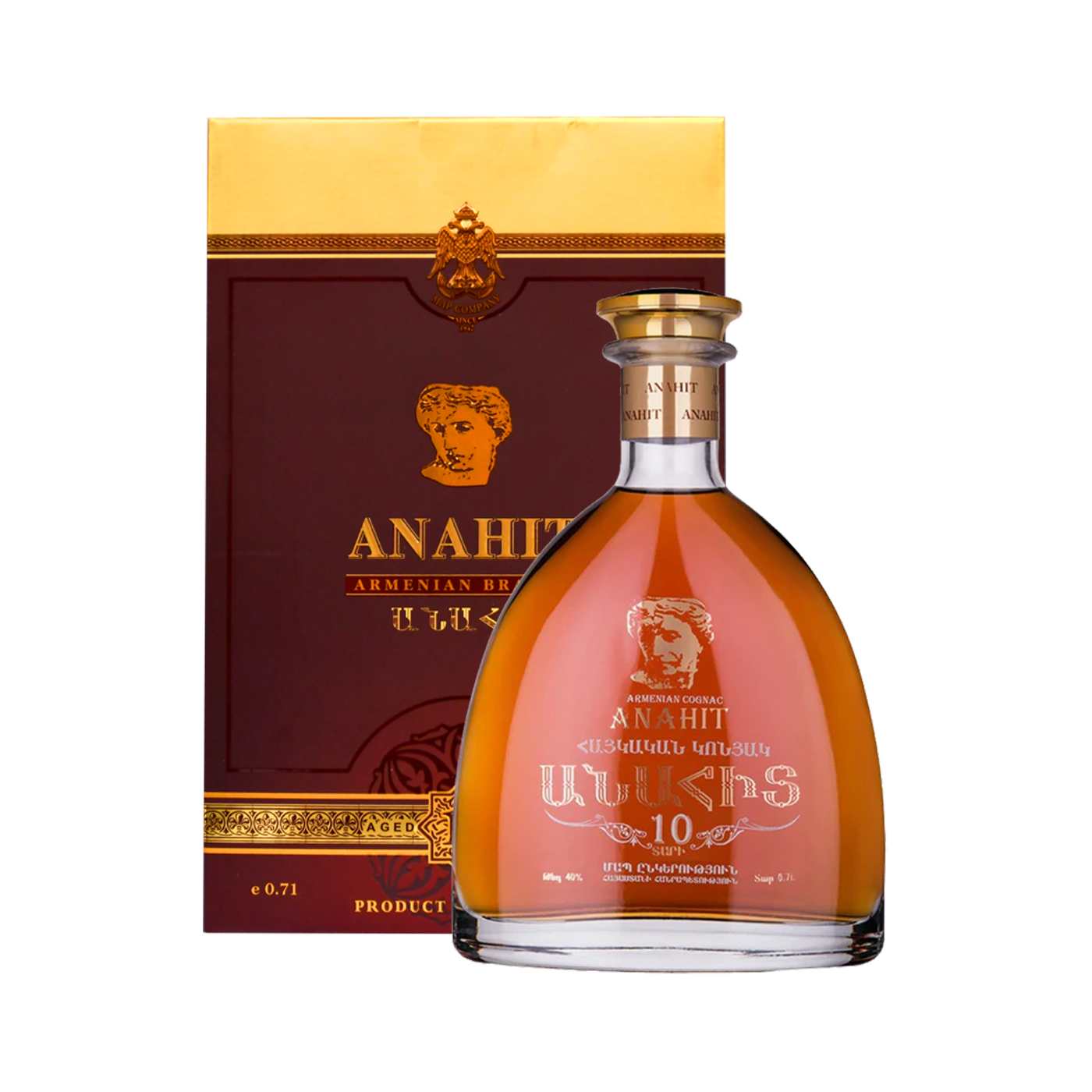 Կոնյակ «Անահիտ» 10տ տուփով 0.7լ
