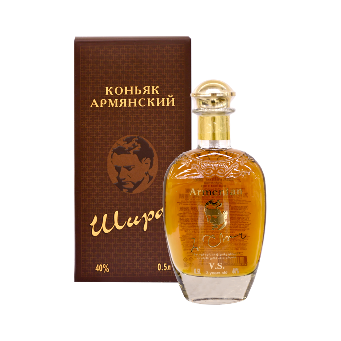 Կոնյակ «Շիրազ» 3տ տուփով 0.5լ