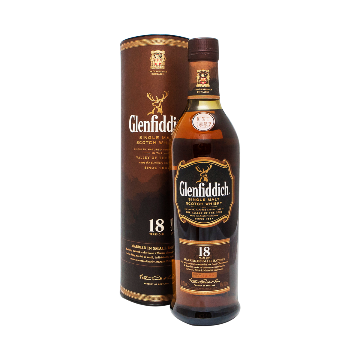 Glenfiddich Whiskey "Glenfiddich" 18y tube 0.7l