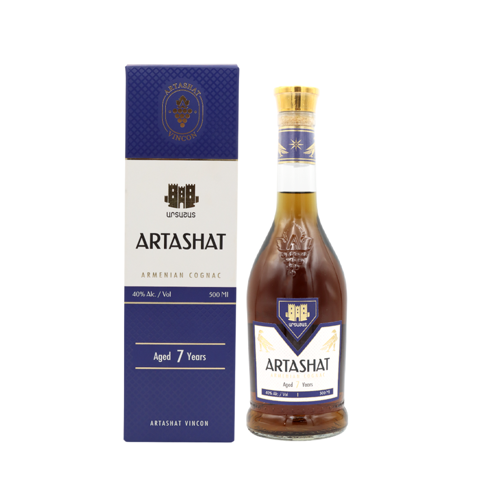 Կոնյակ «Արտաշատ» 7տ տուփով 0.5լ